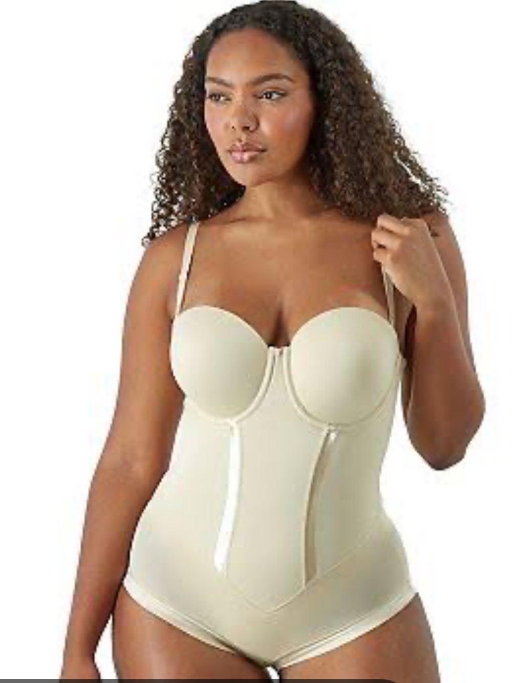 Maidenform Easy-Up Firm Control Convertible Strapless Bodysuit Shaper 40DD